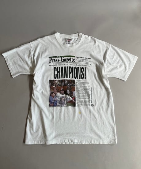 【USED】 Fruit of the Loom News Paper T-Shirt /240824-024
