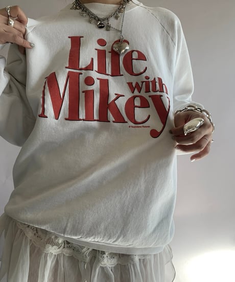 【USED】 Made in USA 90's Fruit of the Loom Life with Mickey Sweat Top/241124-019
