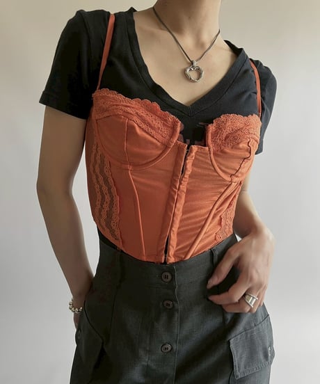 【USED】 Lace Pattern Camisole Top   /250426-017