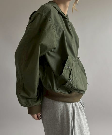 【RE;CIRCLE】RE U.S Military Rebuild Hooded Fireman Jacket Khaki / 260226-017