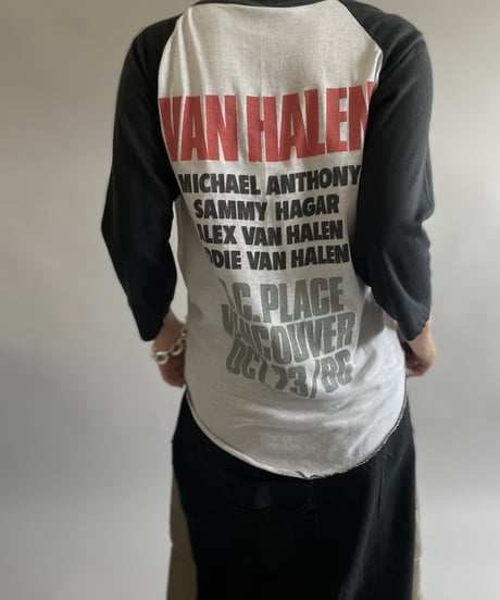 【USED】 80's VAN HALEN Raglan T-Shirt  /240606-001