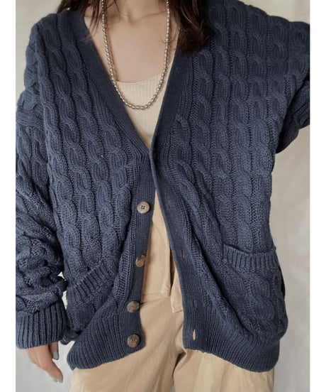 【USED】　Cable Knit Cardigan①/ 220120-047
