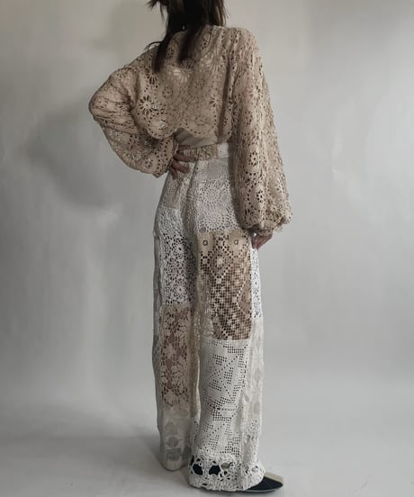 【RE;CIRCLE】 RE Crochet Cord Top / 220623-015