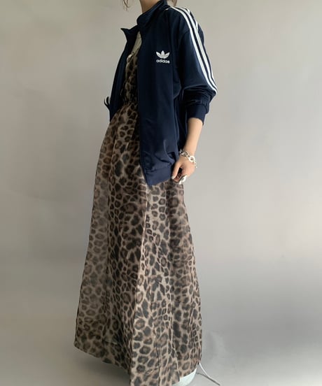 【USED】  Leopard Patterned Camisole Long One-Piece /241116-007