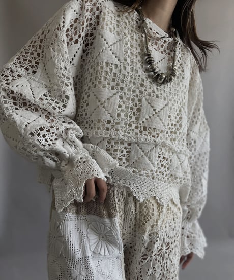 【RE;CIRCLE】 RE Crochet Kirikae Top / 230330-013
