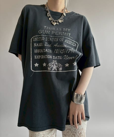 【USED】 GILDAN THIS IS MY GUN PERMIT T-Shirt / 260627-029