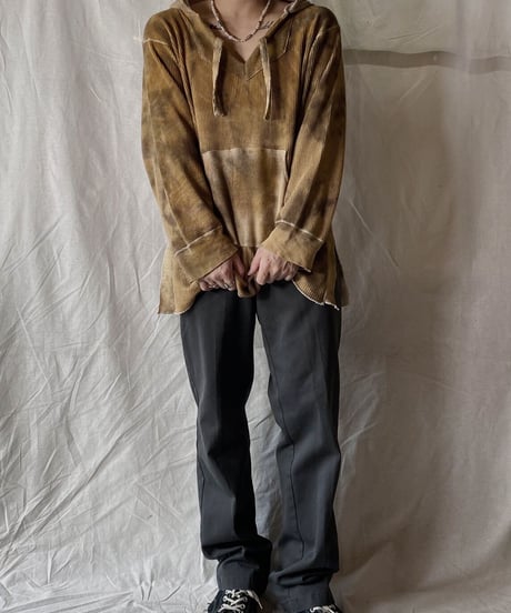 【RE;CIRCLE】Remake Tie Dye Dyeing Thermal   Mexican Parker /210226-004