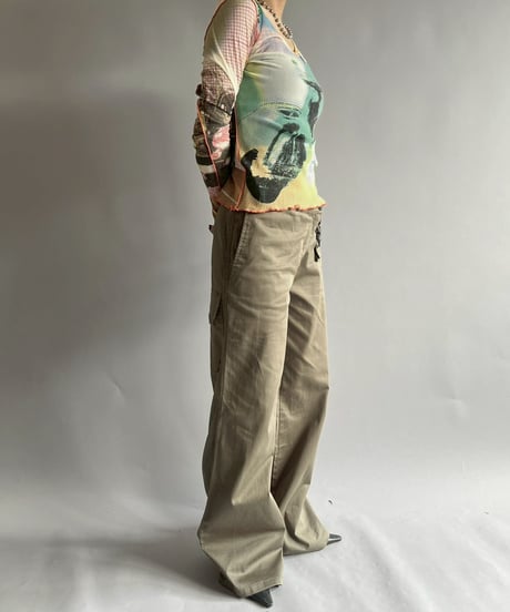 【USED】  Cop.Copine Belt Design Flare Pants / 251014-037