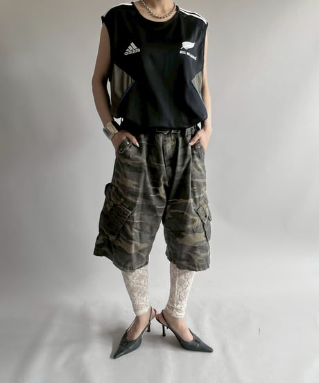 【USED】 Camouflage Wide Cargo Shorts /250712-014