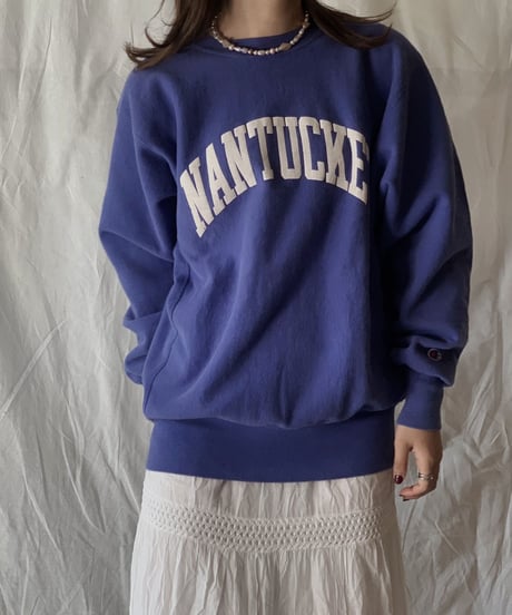 【USED】 90's USA Champion Reverse Weave NANTUCKET/210324-004