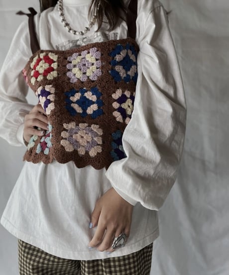 【RE;CIRCLE】 RE Granny Knit Bustier④/211014-015