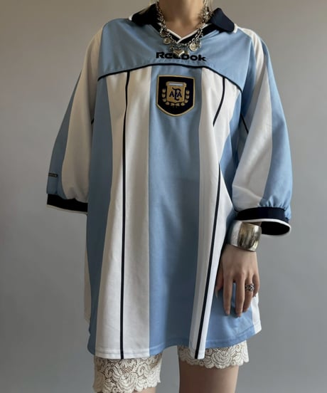 【USED】 00~01's Reebok Argentina Soccer Shirt / 260530-026
