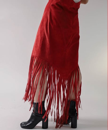 【USED】 Suede Fringe Dress/ 220324-017