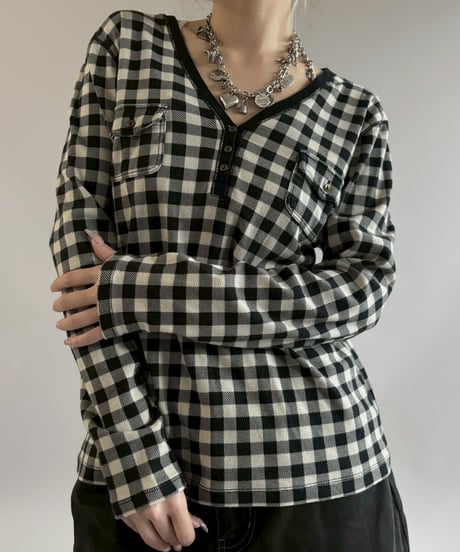 【USED】 Chaps Check Pattern L/S T-shirt / 260502-022