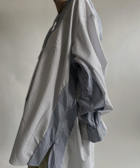 【RE;CIRCLE】 RE Stripe Shirt Mexican Hoodie / 220423-035