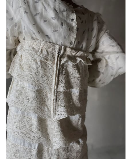【RE;CIRCLE】 RE Crochet Long Skirt/220220-013