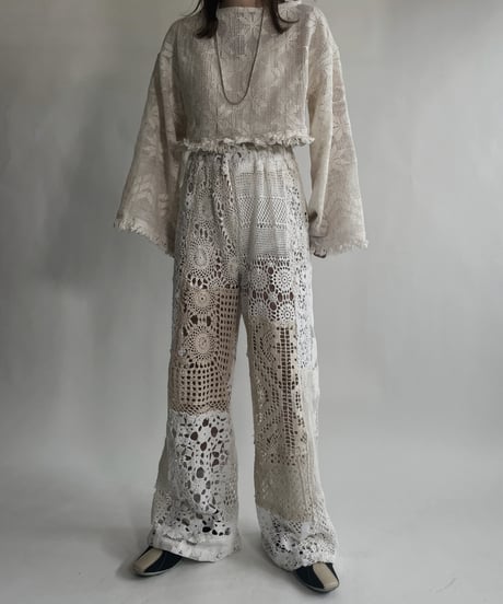 【RE;CIRCLE】 RE Crochet Lace Top / 220623-010