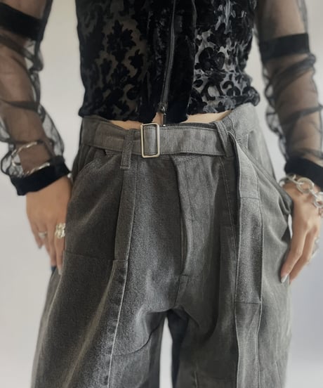 【RE;CIRCLE】 RE Denim Patch Work Pants Black / 230909-027