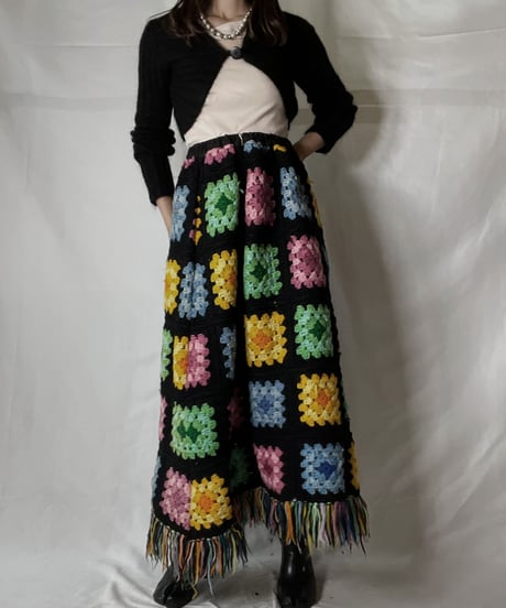 【RE;CIRCLE】 RE Granny Knit Long Skirt⑤/211014-025