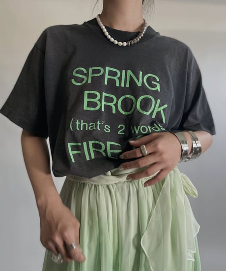 【USED】 Short Sleeved T-shirt "Spring Brook Fire Co." /220716-035
