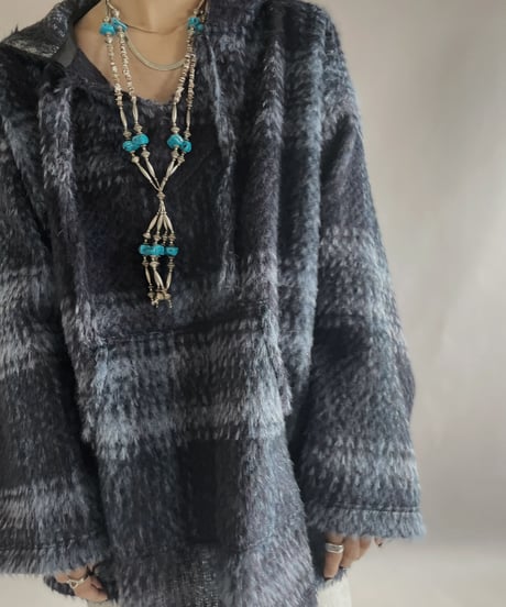 【RE;CIRCLE】 RE Mohair Mexican Hoodie Blue / 230105-005