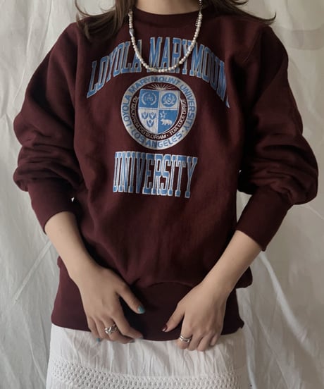 【USED】 90's USA Champion Reverse Weave LOYOLA MARKMOUNT/210324-002