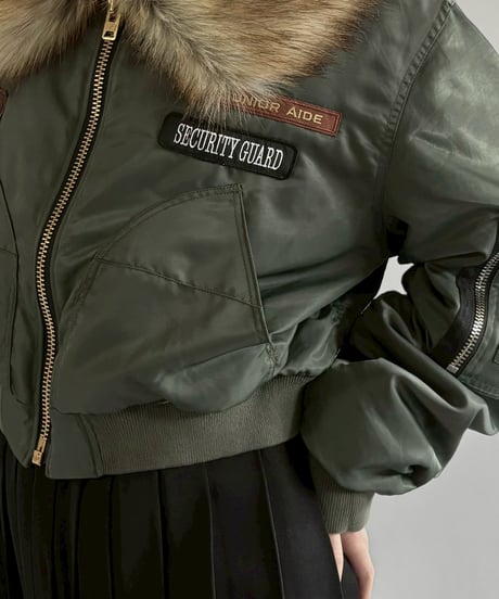 【RE;CIRCLE】  RE MA-1 Patched Fur Collar Short Jacket/ 251120-003