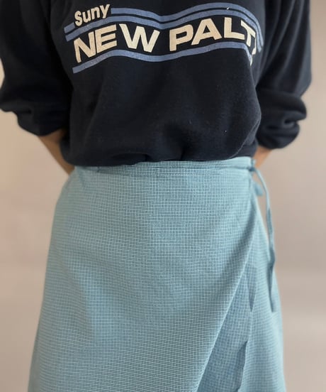【USED】 Check Patterned Rap Skirt / 241109-021