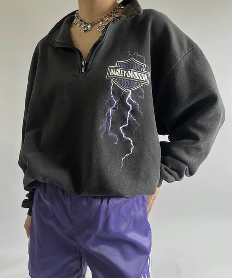 【USED】 Made in USA Harley-Davidson Half Zip Top /250125-009