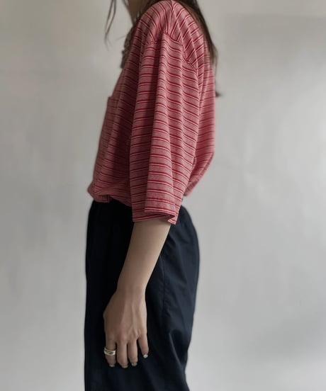 【USED】  PURITAN Striped Polo Shirt / 220618-021