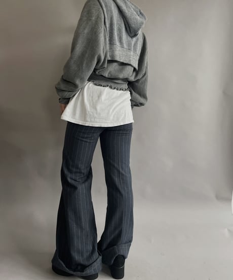 【RE;CIRCLE】 RE Acrylic Knit Cardigan + Hoodie Gray / 230220-008