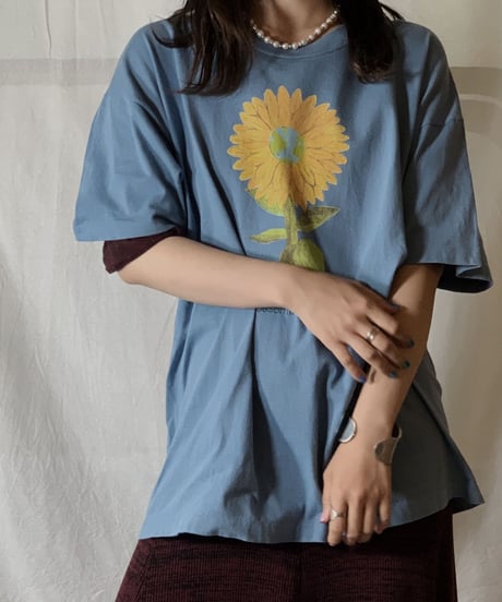 【USED】S/S T-shirt Flower③/210604-028