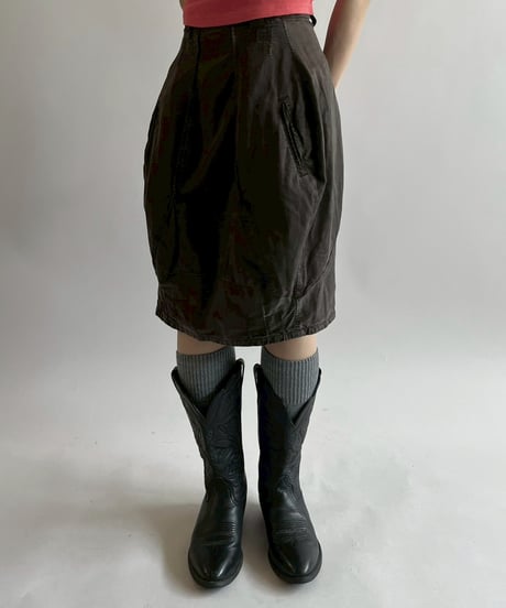 【USED】 MATITHE FRANCOIS GIRBAUD Made in ITALY 100% Linen Skirt  / 250517-012