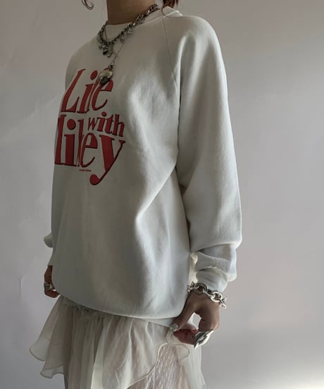 【USED】 Made in USA 90's Fruit of the Loom Life with Mickey Sweat Top/241124-019