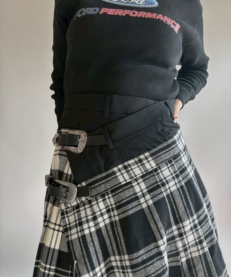 【RE;CIRCLE】 RE Kilt Long Skirt / 251204-008