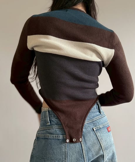 【RE;CIRCLE】 RE Rib Knit Leotard Top / 260205-020