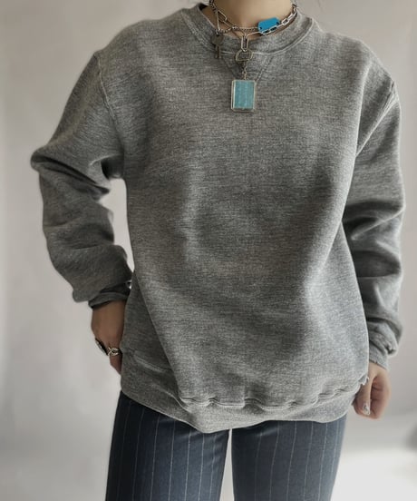 【USED】 Russele Long Sleeved Sweat Shirt Light Gray / 230128-001