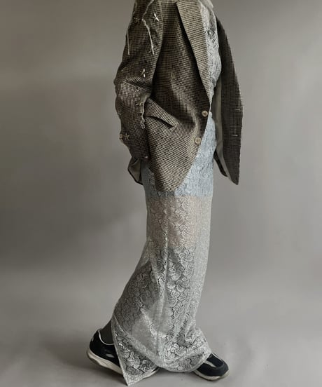 【USED】BRYAN and JOHNNY Houndstooth Patterned Design Jacket/ 240421-015