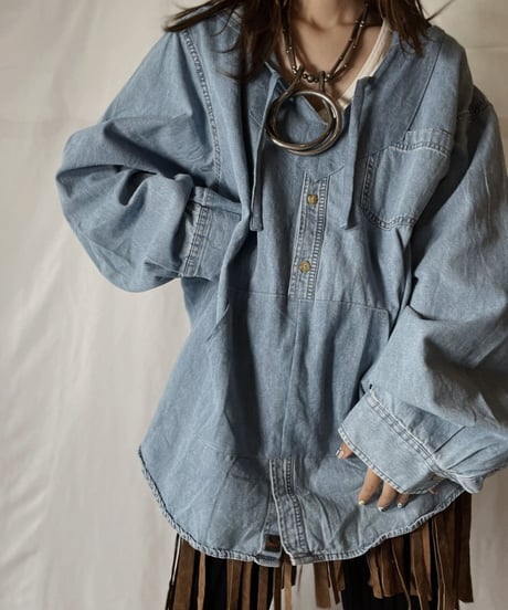 【RE;CIRCLE】 Remake Denim Mexican Parker②/210906-013