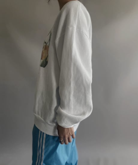 【USED】 Made in USA L/S JERZEES Flower Sweat/ 231021-003