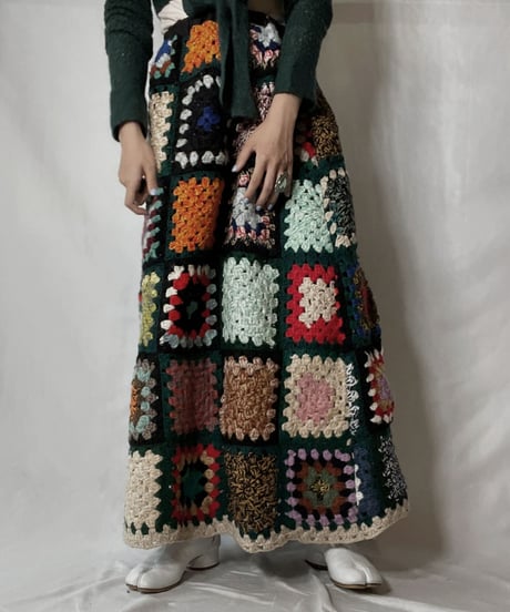 【RE;CIRCLE】 RE Granny Knit Long Skirt④/211014-024