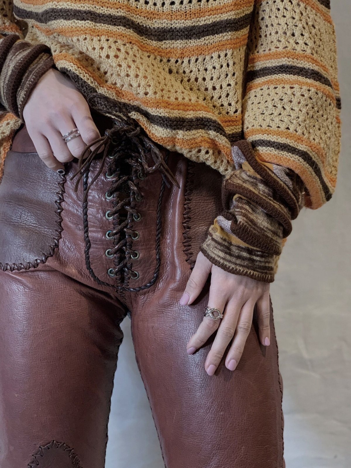 USED】Vintage Leather Pants/210217-065 | THE TI