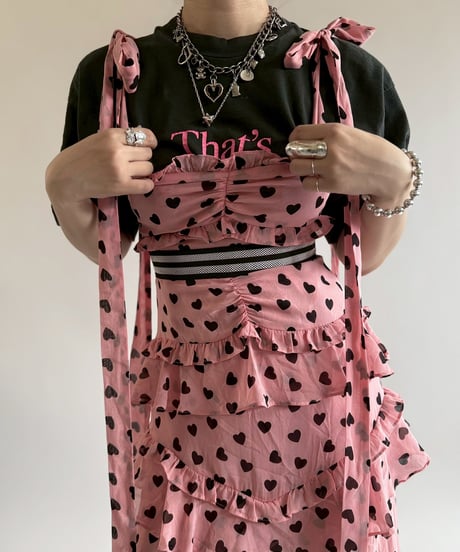 【USED】 Heart Pattern Camisole One-Piece/250510-074