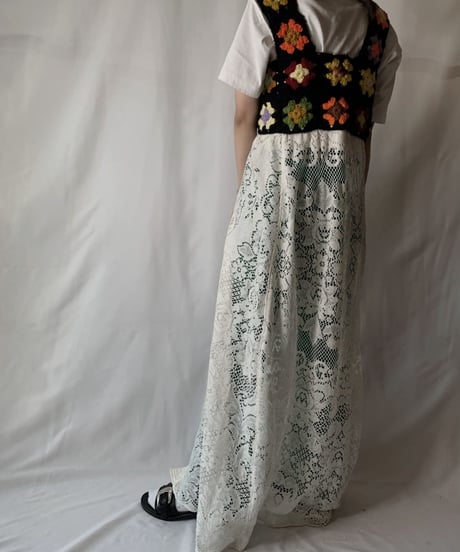 【RE;CIRCLE】 RE Lace × Crochet Shirt One-peice②/210801-070