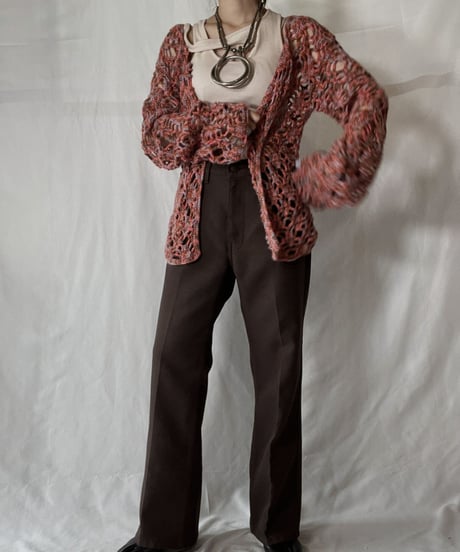 【USED】  Crochet Knit L/S Top⑧/211014-059