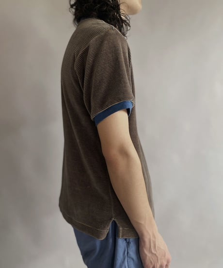 【USED】 S/S pile ringer T-shirt / 230605-005