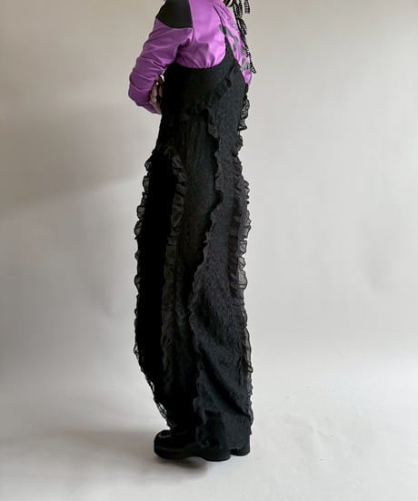 【USED】 Lace Pattern Off Shoulder Camisole Long One-Piece  /250412-003