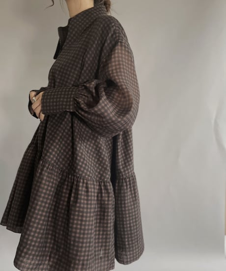 【USED】  GANNI Checked One-piece / 221015-009