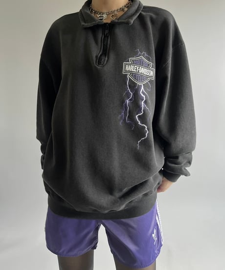 【USED】 Made in USA Harley-Davidson Half Zip Top /250125-009