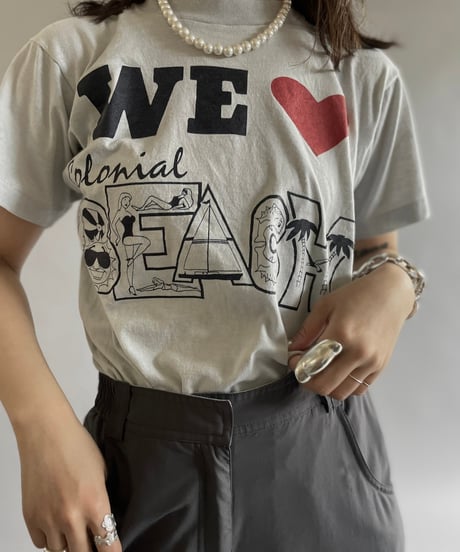 【USED】 Made in USA 80~90s Collegelate Pacific T-Shirt  /240608-004